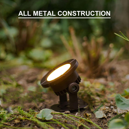 GOODSMANN Pond Lights Low Voltage Outdoor Landscape Spotlight LED Underwater Submersible Lights 2PK 6W 580 lumens 3000K IP68 with 14.8FT Cable and Connector Aluminum Housing Bronze Finish