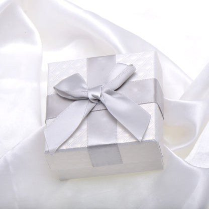 Pearl Miner 2.8 x 2.8 x 1.4 Inches Jewelry Gift Boxes with White Ribbon Bow, 6 Pack