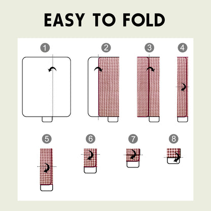 SAMSIER Outdoor Picnic Blankets Waterproof Foldable Sandproof, Large Gingham Cute Picnic Mat Washable Portable for Park Beach Camping Courtyard (Red, 60"×80")