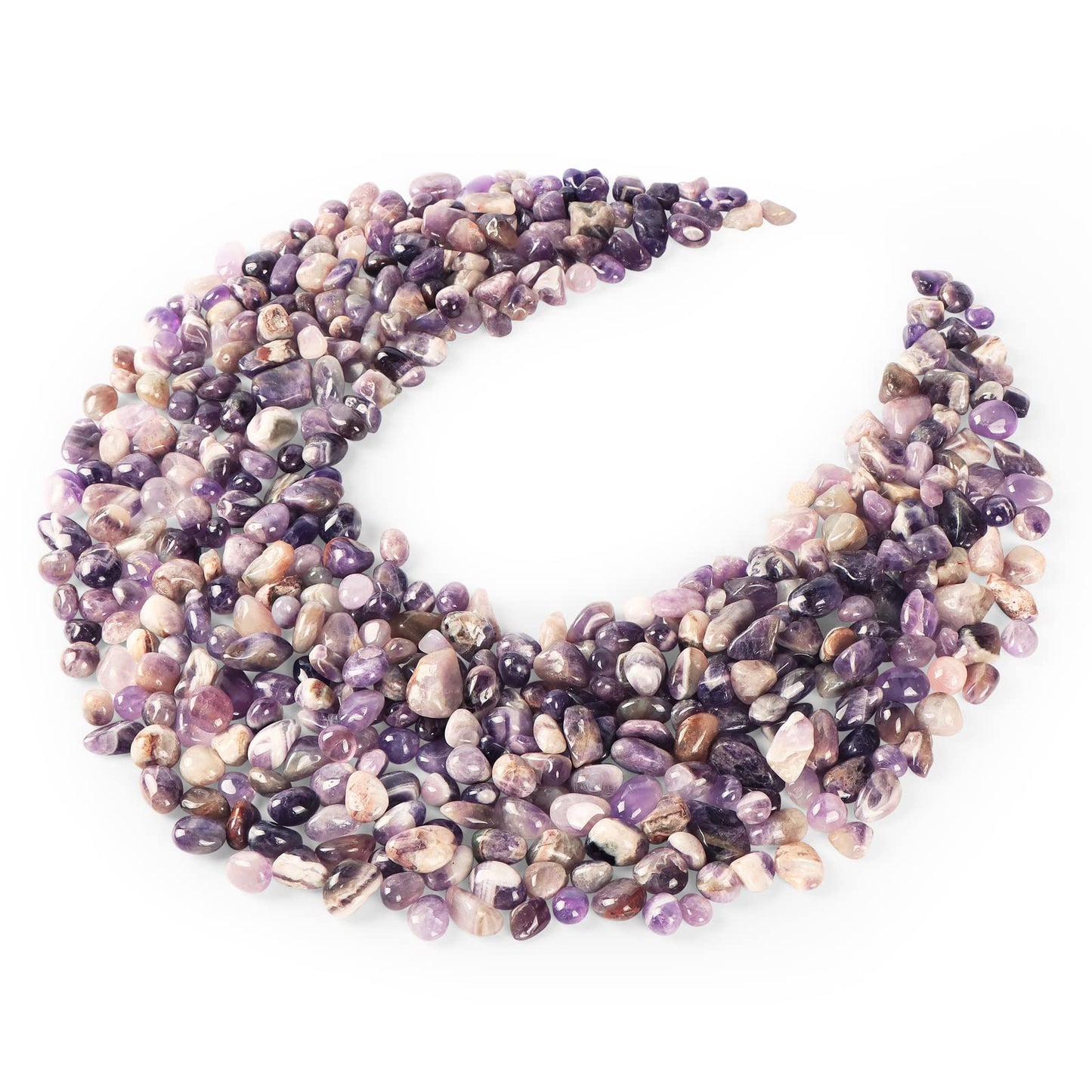 SMQ Amethyst Quartz Crystal Tumbled Chips Bulk Chakra Healing Purple Irregular Polished Crushed Gemstone and Crystals for Home Flower Pot Decor Meditation Balance,1 lb