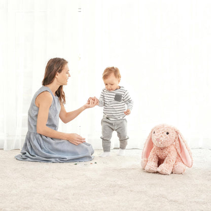 Pluhsould Microwavable & Weighted Stuffed Animals,Bunny Stuffed Animal 8.5 Inch, 1.1 Lbs,Cute Soft Plush Toys for Boys, Girls, Babies & Toddlers（Lightly Scented with Chamomile