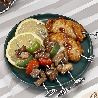 Skewers for Grilling Metal Kabob Skewer Air Fryer Stand Compatible 6QT Air Fryers for Grilling Home Kitchen Kabobs Appetiser、Fruit 、Party
