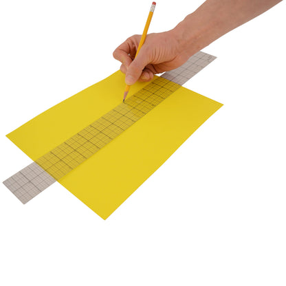 Westcott Transparent Beveled Graph Ruler with Zero-Centering Scale, Back-to-School, School Supplies, Classroom Supplies, 2 X 18-Inch