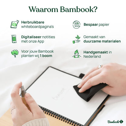Bambook Classic Notebook Original - A4 - Blank & Lined, Reusable Notebook, Notepad, Reusable Notebook