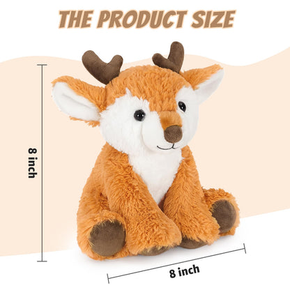 Ditucu Deer Stuffed Animal 8 inch Cute Realistic Fawn Plush Toys Ultra Soft Plushies Gifts for Kids