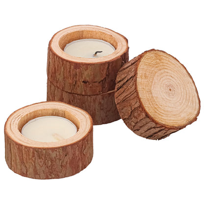 kukmakri 50 Pack Wooden Tealight Candle Holders – Exquisite 2-2.36 Inch Wood Votive Tealight Holder for Wedding, Event, and Home Decoration