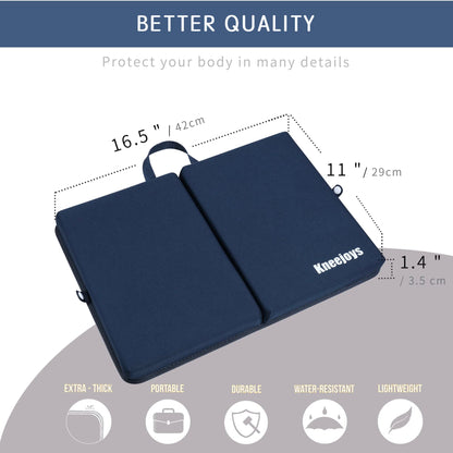 Kneejoys Women & Men Knee Pad - Bath Kneeler with Baby & Garden Kneeling Pads, Yoga Knee Cushion (Nave Blue)