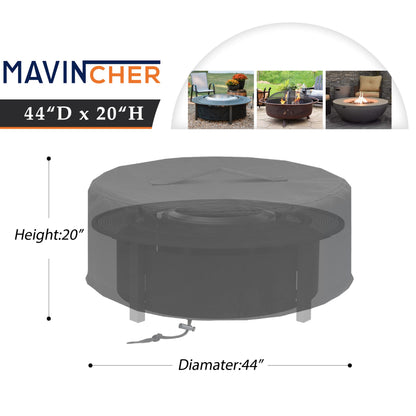 MAVINCHER Fire Pit Cover for Solo Stove - Surround Tabletop Shelter, Elevation for Ranger & Bonfire Fire Pits, Black, 44" D x 20" H