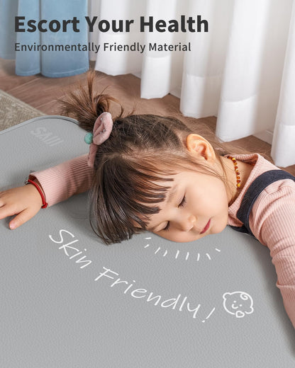 SAIJI Leather Lap Desk Laptop Bed Tray Table, Adjustable Laptop Stand for Bed, Portable Lightweight Standing Desk for Writing Eating Reading Couch Sofa Floor for Adults Kids (20.5"*11.8",Gray)