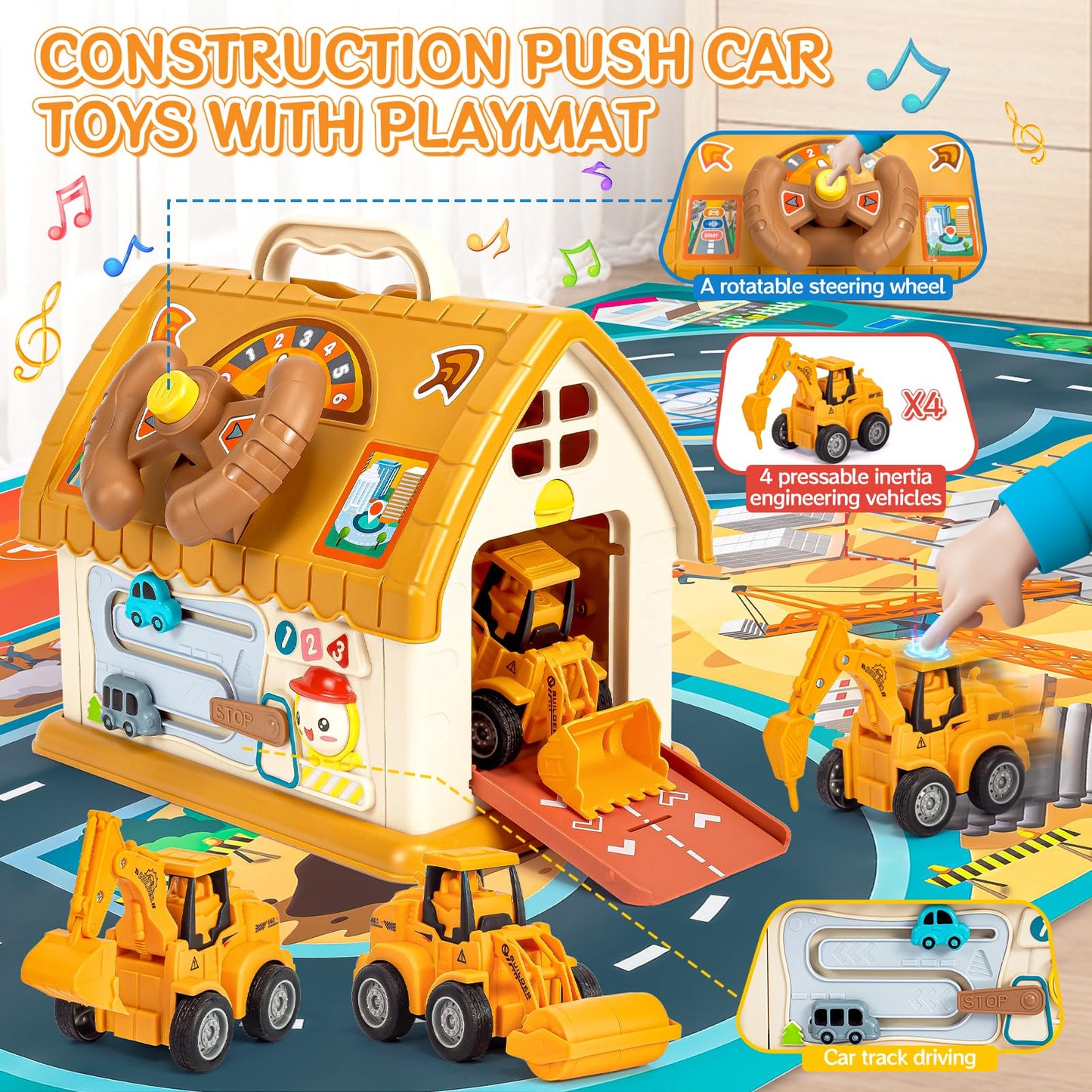 SLTBEH Baby Toys for 1 2 3 Year Old Boy and Girl Gifts Toddler Toys Age 1-2 10-in-1 Montessori with Sound Lights Music Clock Telephone and Car Educational Birthday for Boys Girls 12-18 Months
