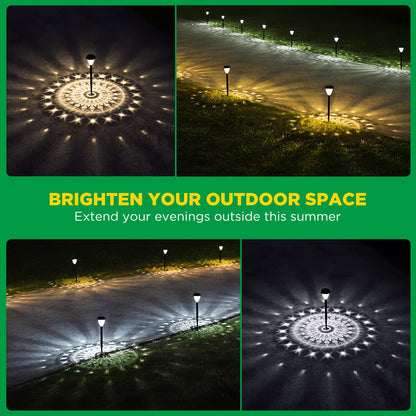 URAGO Super Bright Solar Lights Outdoor Waterproof-10 Pack, Dusk to Dawn Up to 12 Hrs Solar Powered Outdoor Pathway Garden Lights Auto On/Off, LED Landscape Lighting Decorative for Walkway Patio Yard