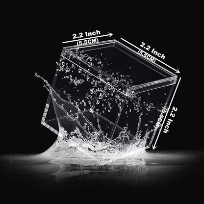 KissYou Acrylic Box Clear Boxes with Lid 12 Packs Small Candy Box Display Square Cube Wedding Easter Decorations Jewlry Gift Box