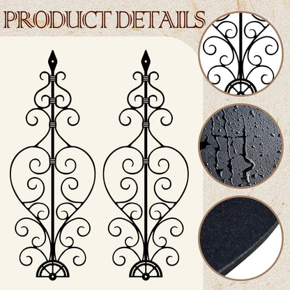 ruelen Metal Scroll Wall Decor Rustic Iron Wall Medallion Small Traditional Metal Scroll Wall Art for Home Living Room Front Porch Above Door Hallway Entryway Decoration