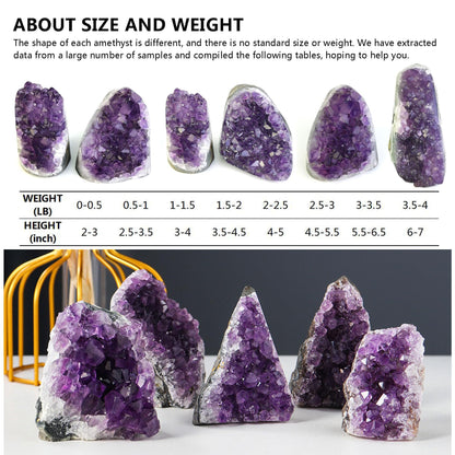 Amethyst Cluster Crystal Quartz Rock Purple Crystals Geode Healing Crystals 1-1.5LB