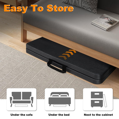 FROASISPRO 6ft Folding Table, Portable Heavy Duty Plastic Fold-in-Half Utility Table for Indoor/Outdoor Use, Dining, Camping, Picnic, Party, Black Woodgrain