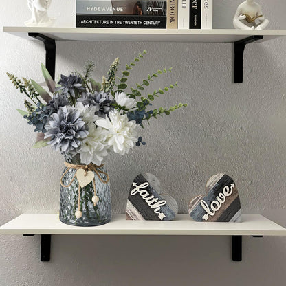 Leftover Fake Flowers in Vase,Faux Flowers in Vase,Table Centerpieces for Dining Room,Flower Centerpieces for Tables,Artificial Flowers,Kitchen Decor,Coffee Table Decor