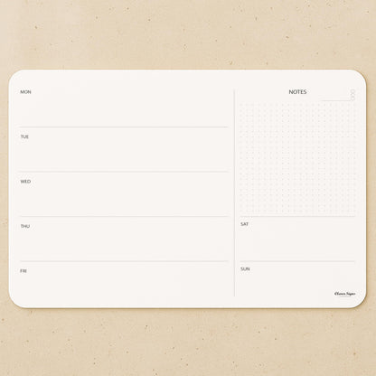 Weekly Planner Pad, Weekly To Do List Notepad, Tear Off Undated Weekly Planner Notepad, 50 Sheets, A4 Size (8,3" X 11,7"), Premium Thick Paper with Cardboard Back Support, Weekly Desk Planner by CLEVER SIGNS
