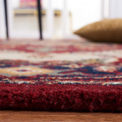 SAFAVIEH Area Rug 5x8 - Heritage Collection - Red, Handmade Wool, Traditional Oriental Medallion Design, Ideal for Living Room, Bedroom, Dining Space (HG625A)