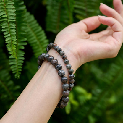 Bivei Yooperlite -Cosmic Ignition-6mm Beaded Bracelets for Women Handmade Semi Precious Natural Stone Stretch Elastic Jewelry for Women Yoga Protection Gifts