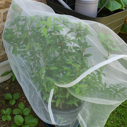 Fruit Tree Protection Bags 4x4.5 FT in 4 Pack | Multiple Size Garden Netting for Fruit & Vegetable Protection | White Plant Net Cover for Blueberry & Tomato | Bird & Insect Mesh Fabric Protector