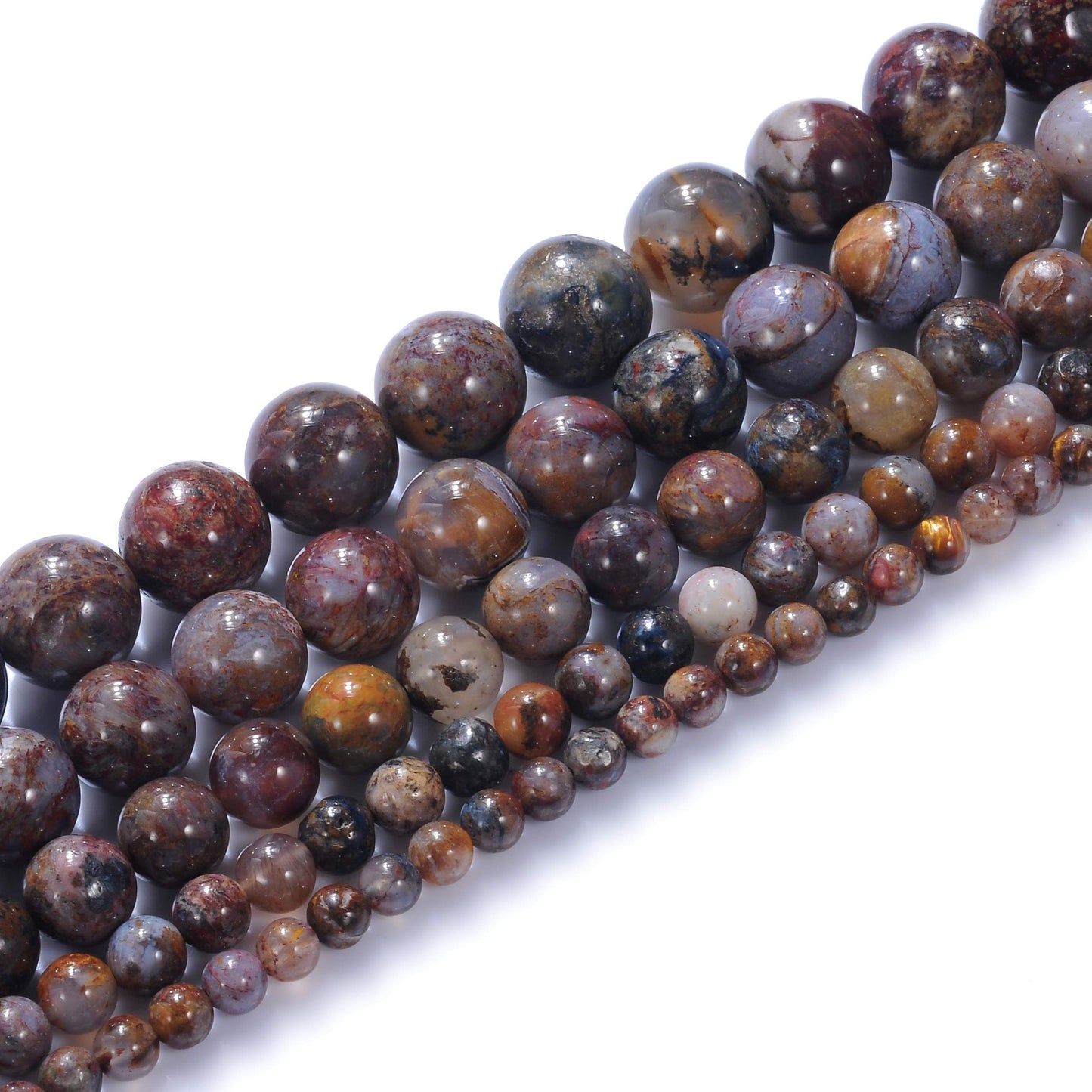 10mm Natural Pietersite Gemstone Round Loose Beads Crystal Stone Bracelet Necklace Accessories Crafts for Jewelry Making DIY,1 Strand 15"