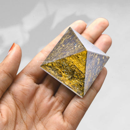 Amazing Gemstone Bronzite Pyramid Crystal Healing Stones - 1.5" Great Pyramid Figurine of Natural Stone Pyramid for Meditation, Reiki, Chakra Balancing and Crystal Pyramids Grid