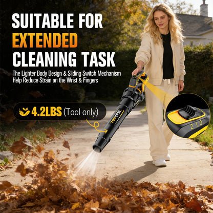 700 CFM Cordless Leaf Blower Compatible with DeWalt 20V Max Battery, 200 MPH Heavy-Duty Battery Powered Handheld Blower, Rugged Leaf Blower for Lawn Care, Yard Debris & Winter Snow (Bare Tool)
