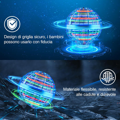 Flying Orb Ball Toys 2025, Soaring Hover Boomerang Spinner Hand Controlled Mini Drone Cosmic Globe Spinning Kids Adults Outdoor Fly Toy Birthday Gift Cool for Boys Girls 6 7 8 9 10 11 12 Year(Blue)