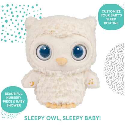 GUND Baby Sleepy Eyes Owl Bedtime Soother Plush Owl Stuffed Animal Night Light & Sound Machine for Baby Boys and Girls, 8”