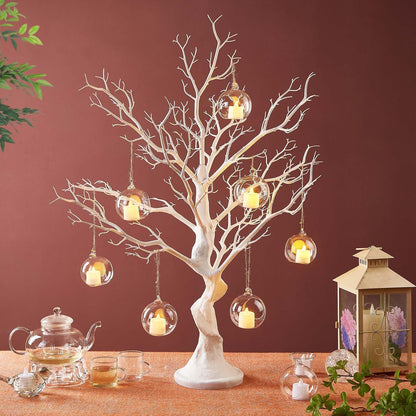 Panlaolao 33 Inch White Easter Tree Centerpiece - Spring Wedding Table Decor with Manzanita Branches for Easter, Birthdays, Baby Showers, Valentine's Day | Reusable Holiday Display with Easy Assembly