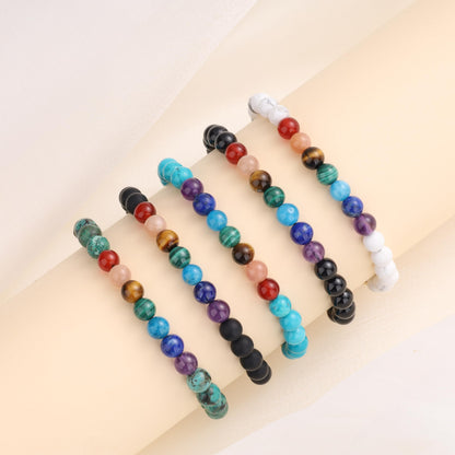 COAI Women's 7 Chakra Bracelet, African Turquoise Beaded Bracelet for Women