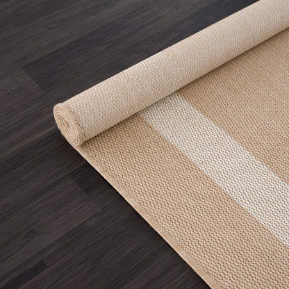 CAMILSON Outdoor Rug 8x10, Modern Outside Rugs for Patios Porches Waterproof Durable Washable Non-Shedding, Easy-to-Clean Indoor Outdoor Area Carpet (8 x 10, Bordered - Beige/White)