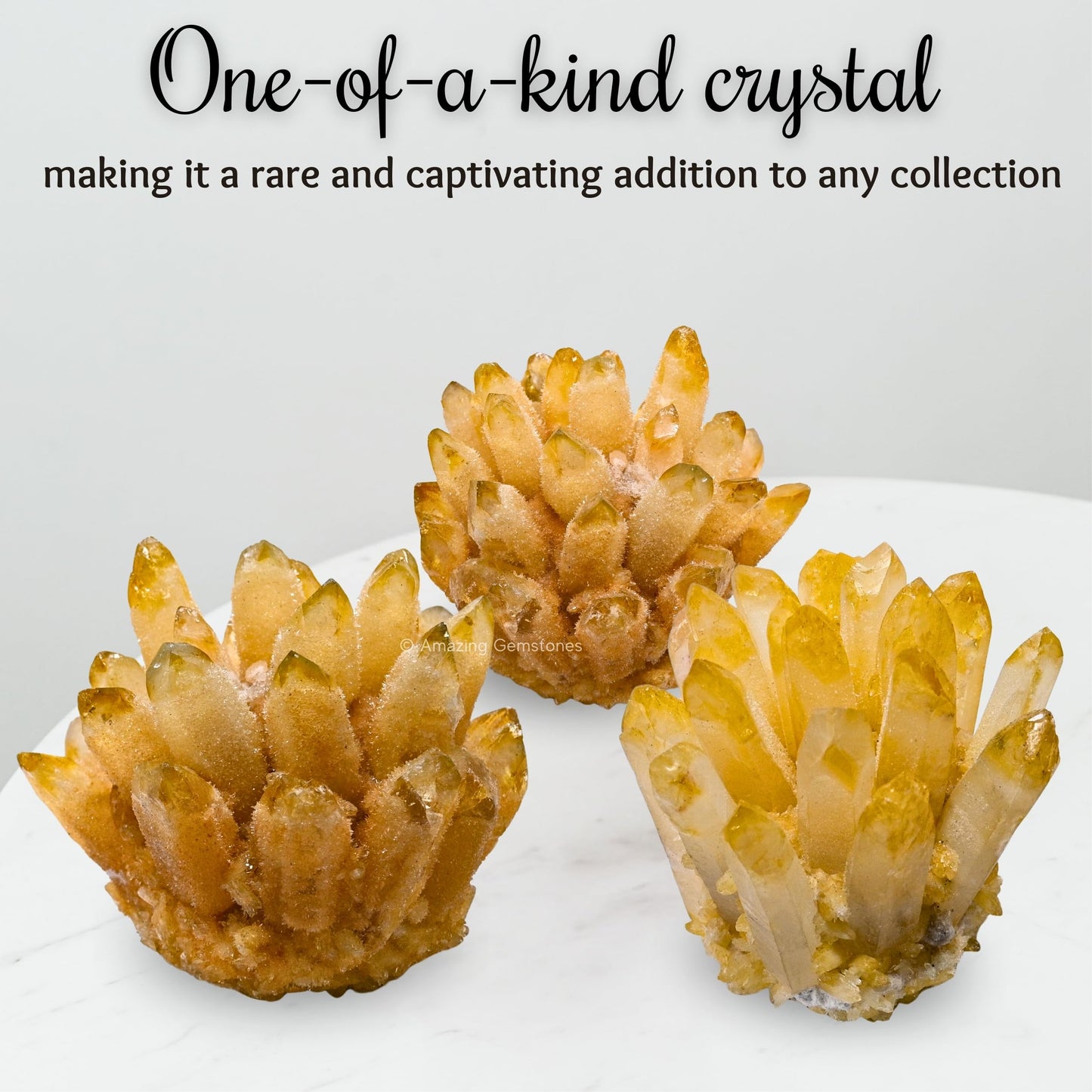 Amazing Gemstone Large Citrine Crystal Cluster Points for Meditation, Home Decor and Gift - Natural Quartz Crystals and Healing Stones for Enhance Energy with Large Crystals Points