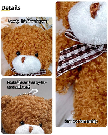 YJUBAOA 12 pcs Mini Stuffed Teddy Bears 4.7 Inch Small Plush Teddy Bears Bulk for DIY Keychain Birthday Christmas Party Favor (Classic-Dark Brown)