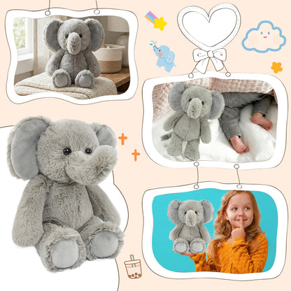 okegztoa Stuffed Animal Plush Toy Soft Plushie Cuddly Elephant Cute Plush Toy for Kids Toddlers Boys Girls Birthday Christmas Nursery Decor Party Favors