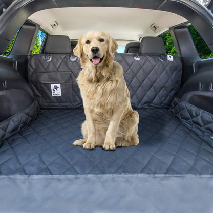 SUV cargo liner for dogs, Dog Car Seat Cover For Back Seat, Nonslip trunk mat, Waterproof Car Seat Protector for Dogs, Durable cargo cover with Bumper Flap, Dog Accessories, Easy to Install & Clean