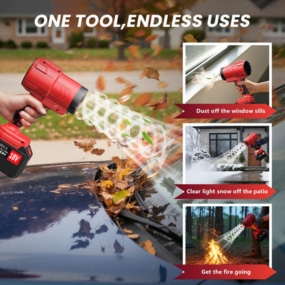 Electric Leaf Blower Cordless with 2*4500mAh Batteries and Charger,1,500,000RPM High-Speed Brushless Motor, 685CFM Battery Powered Handheld Leaf Blower,Lightweight Turbo Blower for Yard, Patio,Garage