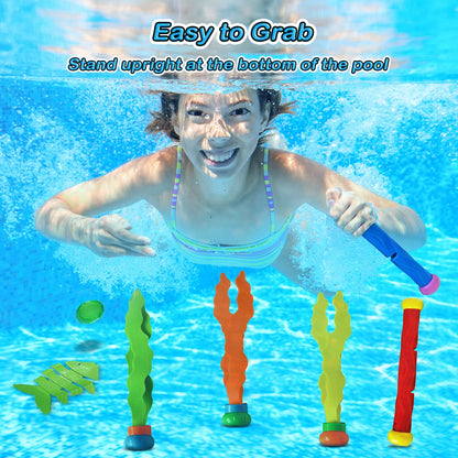 Jasonwell Pool Diving Toys Games - 31 PCS Swimming Pool Toys for Kids Teens with Diving Rings Dive Sticks Underwater Treasures Torpedo Bandits Fish Toy etc Fun Water Swim Toy for Boys Girls Adults