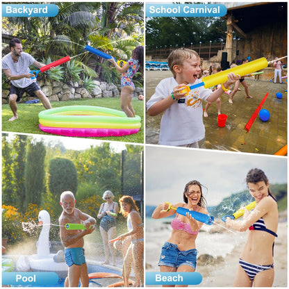 LQYoyz Water Gun, 6 Pack Super Water Soaker Blaster Squirt Guns 40 Ft Water Shooter Swimming Pool Beach Summer Party Outdoor Water Game Fighting Toys for Kids Boys Girls