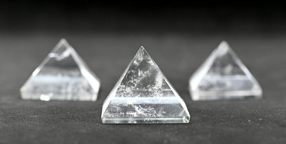 Amazing Gemstone Clear Quartz Pyramid Crystal Healing Stones - 1" Great Pyramid Figurine of Natural Stone Pyramid for Meditation, Reiki, Chakra Balancing and Crystal Pyramids Grid