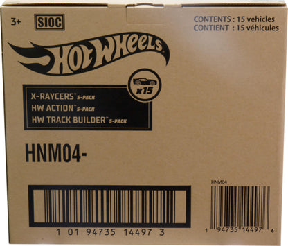 Hot Wheels Toy Cars or Trucks 5-Pack Bundle, 3-Themed Sets of 5 1:64 Scale Die-Cast Vehicles for Kids & Collectors, 15 Total (Styles May Vary)