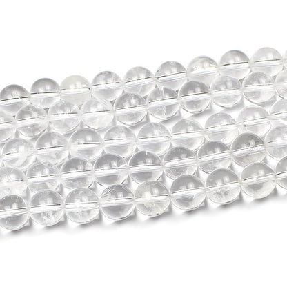 MJDCB 7A Natural White Clear Quartz Beads Gemstone for DIY Bracelet Making 15" (10mm)