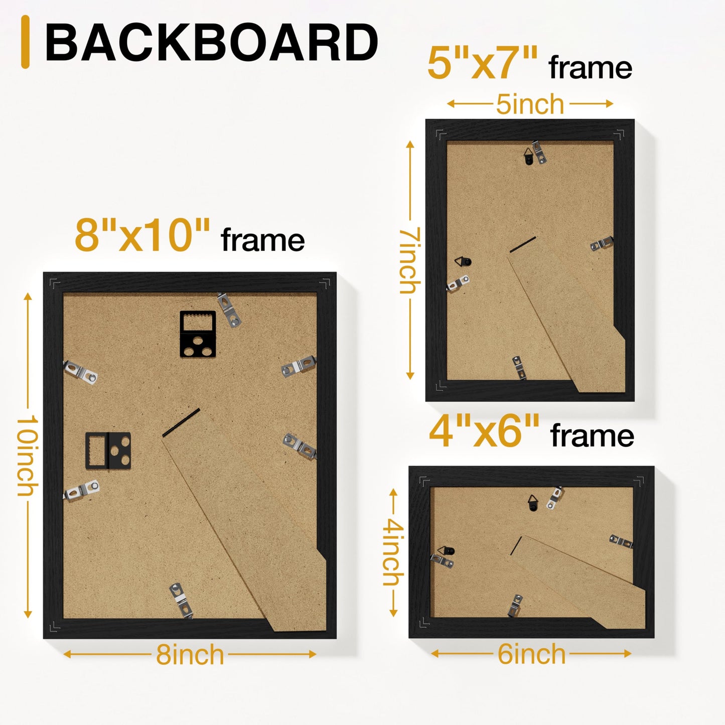 Vittanly 15 Pack Picture Frames Collage Wall Decor for Mounting or Tabletop Display, Gallery Frame Set for Family, Multi Sizes Including 3pcs 8x10, 6pcs 5x7, 6pcs 4x6, Black