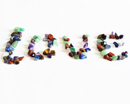 Mina Heal Chakra Stones Collection, Tumbled and Polished Natural Crystas, Mixed 7 Chakra Stones for Meditation, Energy Balance and Decorative Use (160g 15-25mm)