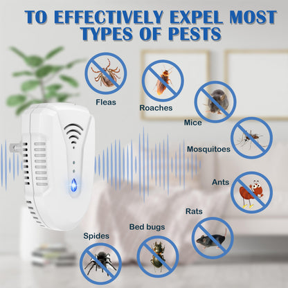 2026 Upgraded Version Ultrasonic Pest Repeller 6 Pack, Mouse Repellent Indoor Plug in, Insect Ultrasonic Repellent for Bugs Roach Insect Mice Spider Mouse Mosquito Ant, 3 Mode Switching