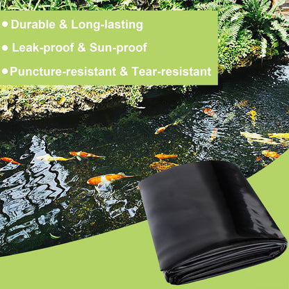 Adroiteet 14 x 14 FT Pond Liner, 20 Mil Fish Pond HDPE Liner, Pond Liners for Outdoor Ponds, Koi Ponds, Garden Fountain, Waterfall