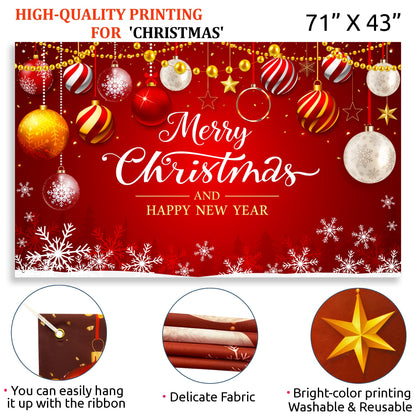 Christmas Balloon Arch Kit, 163PCS Christmas Party Decorations with Large Backdrop for Photography, Red Green Gold, Candy Cane, Red Star, Gift Box Foil Balloons for Party Decor