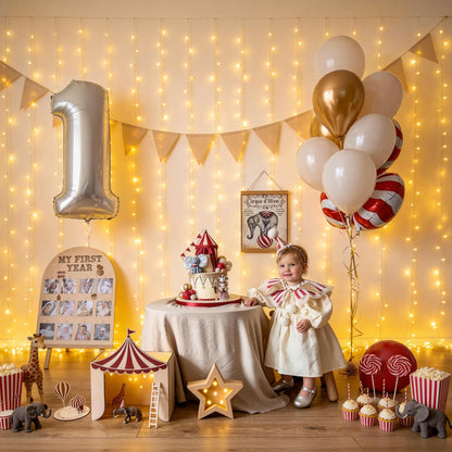 JMEXSUSS 200 LED Curtain Lights for Bedroom, Warm White Curtain Fairy Lights for Backdrop Indoor, USB Hanging String Lights with Remote for Wall Backdrop Wedding Party Decor, 6.5ftx6.5ft
