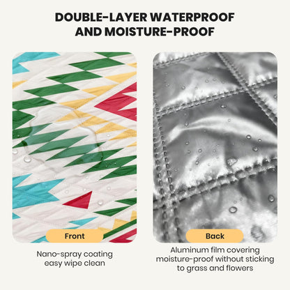 ALLBFENG 87 in * 87 in Waterproof Picnic Mat Picnic Blanket, Enlarged and Thickened Camping Mat, Larger Picnic Blanket, Suitable for Grassland, Beach, Courtyard, Outdoor Activities (Green)