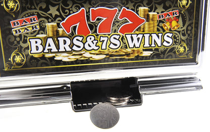 PowerTRC Jumbo Slot Machine Coin Bank | Casino Toy Slots Piggy Bank | Flashing Lights and Jackpot Sounds